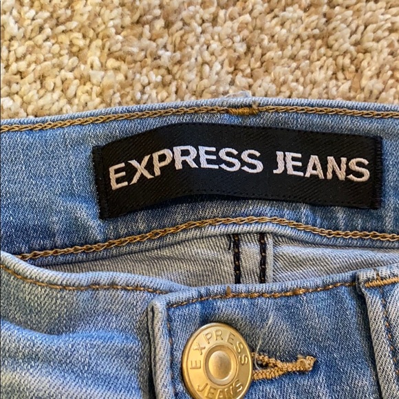 EXPRESS Mid Rise Distressed Jeans - Picture 2 of 6